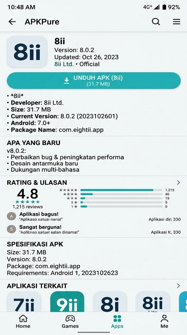 Unduh dan Instal APK 8ii untuk Android Indonesia