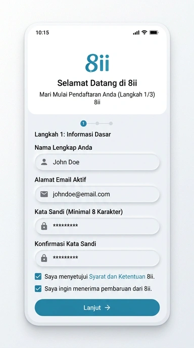 Panduan Registrasi Akun Baru 8ii untuk Pengguna Android