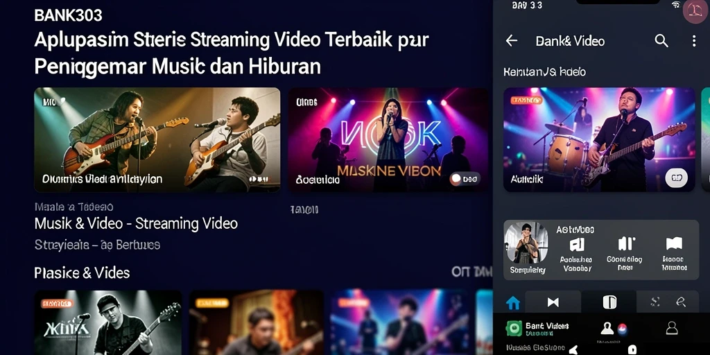 Tampilan antarmuka BANK303 yang menawan dan fungsional untuk Streaming Video.
