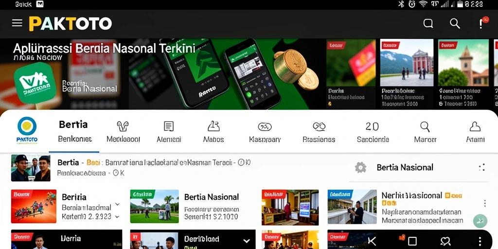 Tampilan antarmuka PAKTOTO dengan berita nasional terkini.