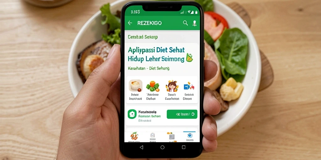 Antarmuka aplikasi REZEKIGO untuk Diet Sehat yang user-friendly.