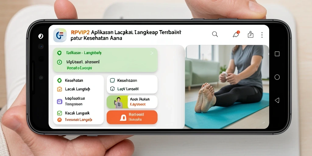 Tampilan antarmuka RPVIP2 dengan statistik langkah dan grafik kemajuan.