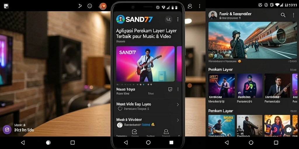 Antarmuka SAND77 yang sederhana dan fungsional untuk perekam layar.