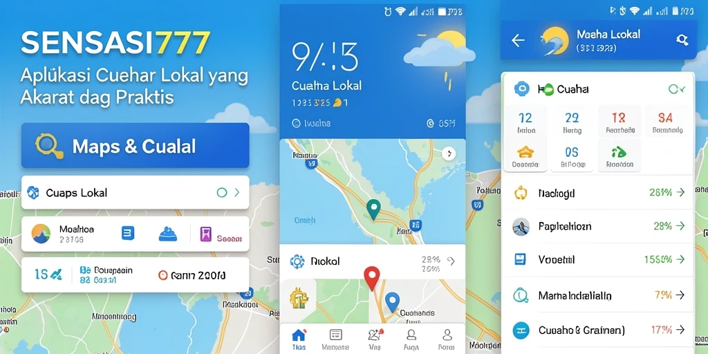 Tampilan antarmuka SENSASI777 yang memudahkan pengguna dalam memantau cuaca lokal.