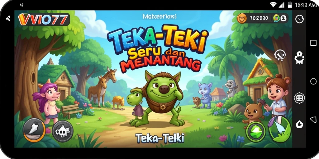 Antarmuka permainan Teka-Teki yang menarik dan user-friendly.