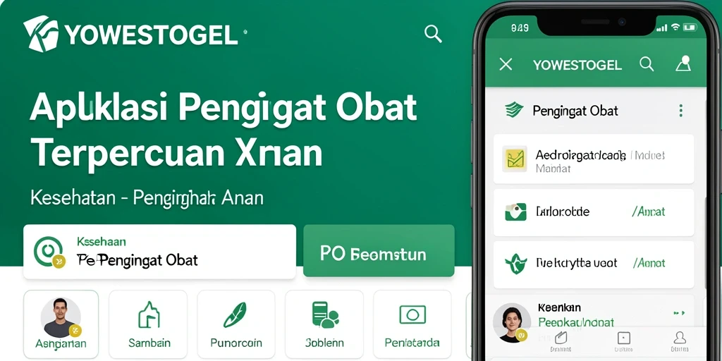 Tampilan antarmuka YOWESTOGEL untuk pengingat obat yang praktis.
